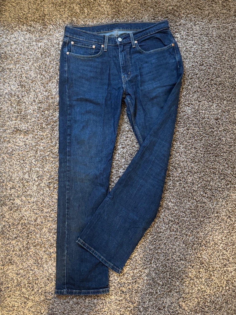 Levi's Men's Straight-Leg Dark Blue Denim Jeans